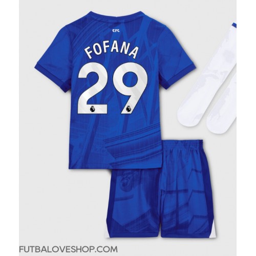 Dres Chelsea Wesley Fofana #29 Domáci pre deti 2025-26 Krátky Rukáv (+ trenírky)